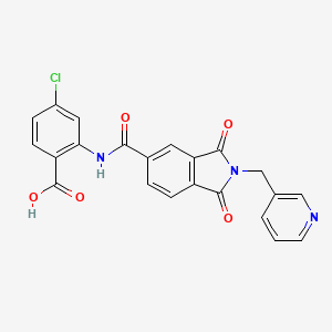 4-chloro-2-({[1,3-dioxo-2-(3-pyridinylmethyl)-2,3-dihydro-1H-isoindol-5-yl]carbonyl}amino)benzoic acid