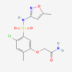 2-[4-Chloro-2-methyl-5-[(5-methyl-1,2-oxazol-3-yl)sulfamoyl]phenoxy]acetamide