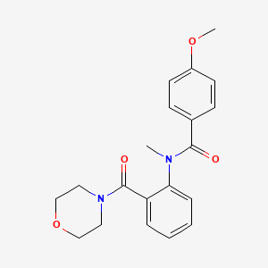 molecular formula C20H22N2O4 B3514629 4-methoxy-N-methyl-N-[2-(morpholine-4-carbonyl)phenyl]benzamide 