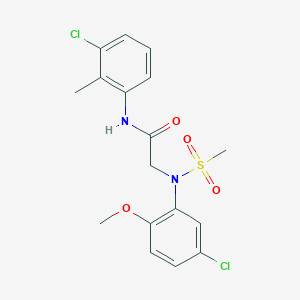 N~2~-(5-chloro-2-methoxyphenyl)-N~1~-(3-chloro-2-methylphenyl)-N~2~-(methylsulfonyl)glycinamide