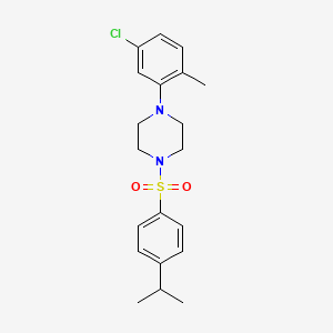 molecular formula C20H25ClN2O2S B3514648 1-(5-chloro-2-methylphenyl)-4-[(4-isopropylphenyl)sulfonyl]piperazine 