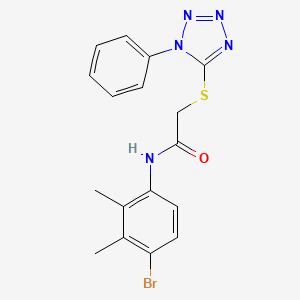 molecular formula C17H16BrN5OS B3514671 N-(4-bromo-2,3-dimethylphenyl)-2-[(1-phenyl-1H-tetrazol-5-yl)sulfanyl]acetamide 