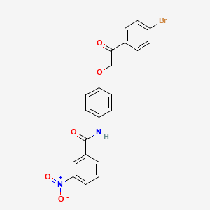 molecular formula C21H15BrN2O5 B3514692 N-{4-[2-(4-bromophenyl)-2-oxoethoxy]phenyl}-3-nitrobenzamide 