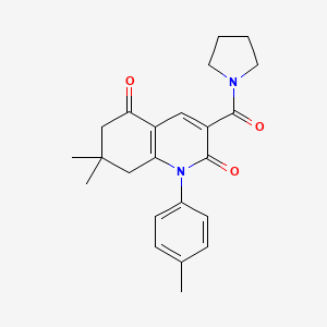 7,7-dimethyl-1-(4-methylphenyl)-3-(1-pyrrolidinylcarbonyl)-7,8-dihydro-2,5(1H,6H)-quinolinedione