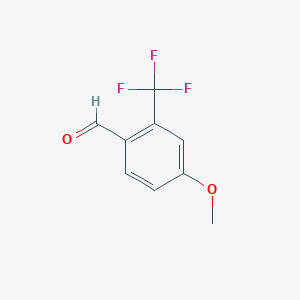 molecular formula C9H7F3O2 B035147 4-Methoxy-2-(trifluoromethyl)benzaldehyde CAS No. 106312-36-1