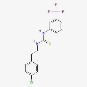 molecular formula C16H14ClF3N2S B3514733 N-[2-(4-chlorophenyl)ethyl]-N'-[3-(trifluoromethyl)phenyl]thiourea 