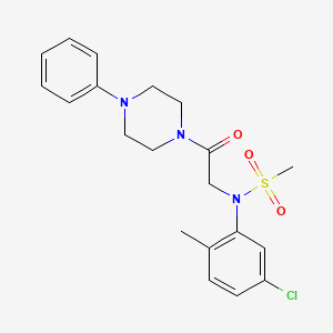 N-(5-Chloro-2-methyl-phenyl)-N-[2-oxo-2-(4-phenyl-piperazin-1-yl)-ethyl]-methanesulfonamide