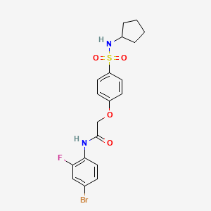 N-(4-bromo-2-fluorophenyl)-2-{4-[(cyclopentylamino)sulfonyl]phenoxy}acetamide