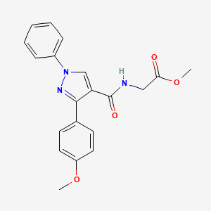 methyl N-{[3-(4-methoxyphenyl)-1-phenyl-1H-pyrazol-4-yl]carbonyl}glycinate