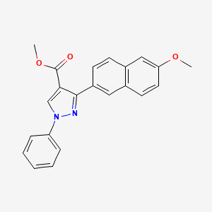 Methyl 3-(6-methoxynaphthalen-2-yl)-1-phenylpyrazole-4-carboxylate