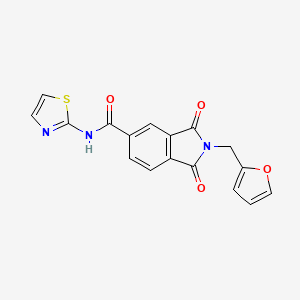 2-(2-furylmethyl)-1,3-dioxo-N-1,3-thiazol-2-yl-5-isoindolinecarboxamide