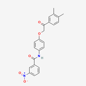 molecular formula C23H20N2O5 B3514800 N-{4-[2-(3,4-dimethylphenyl)-2-oxoethoxy]phenyl}-3-nitrobenzamide 