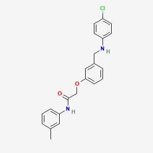 molecular formula C22H21ClN2O2 B3514812 2-(3-{[(4-chlorophenyl)amino]methyl}phenoxy)-N-(3-methylphenyl)acetamide 