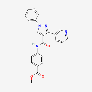 Methyl 4-[(1-phenyl-3-pyridin-3-ylpyrazole-4-carbonyl)amino]benzoate