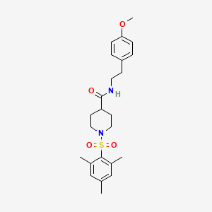 N-[2-(4-methoxyphenyl)ethyl]-1-[(2,4,6-trimethylphenyl)sulfonyl]piperidine-4-carboxamide