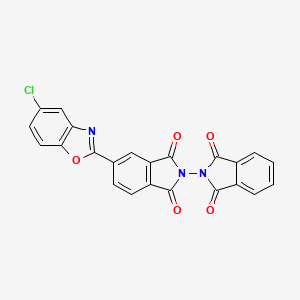 molecular formula C23H10ClN3O5 B3514840 5-(5-chloro-1,3-benzoxazol-2-yl)-2,2'-biisoindole-1,1',3,3'-tetrone 