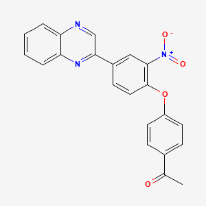 1-{4-[2-NITRO-4-(2-QUINOXALINYL)PHENOXY]PHENYL}-1-ETHANONE