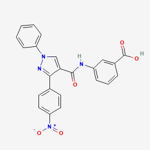 3-({[3-(4-nitrophenyl)-1-phenyl-1H-pyrazol-4-yl]carbonyl}amino)benzoic acid