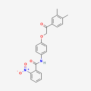 N-{4-[2-(3,4-dimethylphenyl)-2-oxoethoxy]phenyl}-2-nitrobenzamide