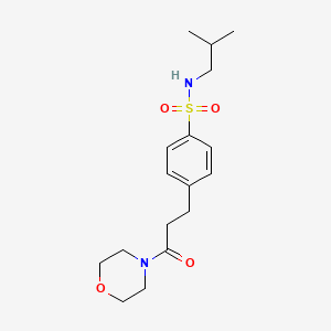 molecular formula C17H26N2O4S B3514891 N-isobutyl-4-[3-(4-morpholinyl)-3-oxopropyl]benzenesulfonamide 