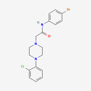 molecular formula C18H19BrClN3O B3514951 N-(4-bromophenyl)-2-[4-(2-chlorophenyl)piperazin-1-yl]acetamide 