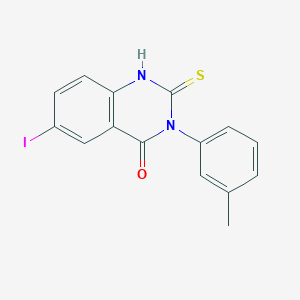 molecular formula C15H11IN2OS B3514974 6-Iodo-2-thioxo-3-(m-tolyl)-2,3-dihydroquinazolin-4(1H)-one CAS No. 18741-40-7