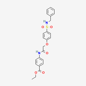 molecular formula C24H24N2O6S B3514984 Ethyl 4-[[2-[4-(benzylsulfamoyl)phenoxy]acetyl]amino]benzoate 