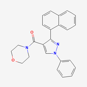 molecular formula C24H21N3O2 B3514999 Morpholin-4-yl-(3-naphthalen-1-yl-1-phenylpyrazol-4-yl)methanone 