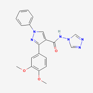 3-(3,4-dimethoxyphenyl)-1-phenyl-N-(1,2,4-triazol-4-yl)pyrazole-4-carboxamide