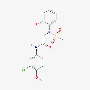 N~1~-(3-chloro-4-methoxyphenyl)-N~2~-(2-fluorophenyl)-N~2~-(methylsulfonyl)glycinamide