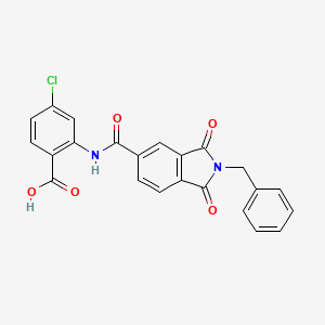 2-{[(2-benzyl-1,3-dioxo-2,3-dihydro-1H-isoindol-5-yl)carbonyl]amino}-4-chlorobenzoic acid