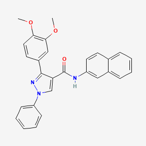 3-(3,4-dimethoxyphenyl)-N-naphthalen-2-yl-1-phenylpyrazole-4-carboxamide