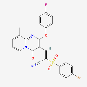 2-[(4-bromophenyl)sulfonyl]-3-[2-(4-fluorophenoxy)-9-methyl-4-oxo-4H-pyrido[1,2-a]pyrimidin-3-yl]acrylonitrile