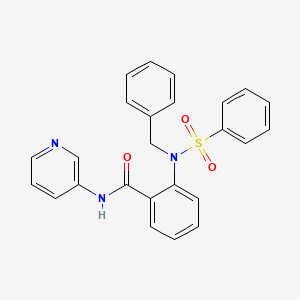 molecular formula C25H21N3O3S B3515088 2-[benzyl(phenylsulfonyl)amino]-N-3-pyridinylbenzamide 