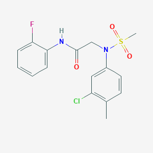 N~2~-(3-chloro-4-methylphenyl)-N~1~-(2-fluorophenyl)-N~2~-(methylsulfonyl)glycinamide