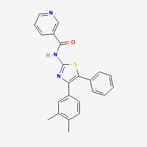 N-[4-(3,4-dimethylphenyl)-5-phenyl-1,3-thiazol-2-yl]nicotinamide