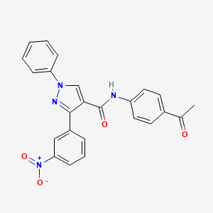 N-(4-acetylphenyl)-3-(3-nitrophenyl)-1-phenylpyrazole-4-carboxamide