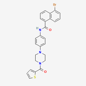 5-bromo-N-{4-[4-(thiophen-2-ylcarbonyl)piperazin-1-yl]phenyl}naphthalene-1-carboxamide