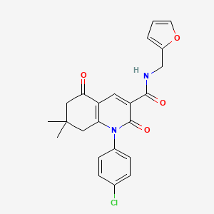 1-(4-CHLOROPHENYL)-N~3~-(2-FURYLMETHYL)-7,7-DIMETHYL-2,5-DIOXO-1,2,5,6,7,8-HEXAHYDRO-3-QUINOLINECARBOXAMIDE