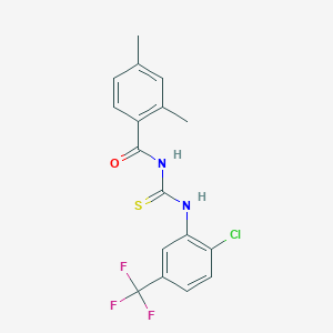 N-{[2-chloro-5-(trifluoromethyl)phenyl]carbamothioyl}-2,4-dimethylbenzamide