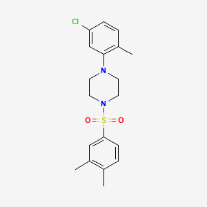 molecular formula C19H23ClN2O2S B3515139 1-(5-Chloro-2-methylphenyl)-4-(3,4-dimethylbenzenesulfonyl)piperazine 