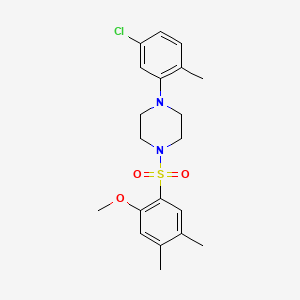 1-(5-Chloro-2-methylphenyl)-4-(2-methoxy-4,5-dimethylbenzenesulfonyl)piperazine