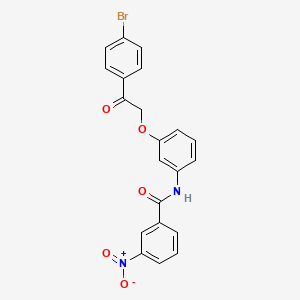 molecular formula C21H15BrN2O5 B3515154 N-{3-[2-(4-bromophenyl)-2-oxoethoxy]phenyl}-3-nitrobenzamide 