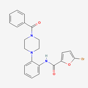 molecular formula C22H20BrN3O3 B3515160 5-bromo-N-{2-[4-(phenylcarbonyl)piperazin-1-yl]phenyl}furan-2-carboxamide 