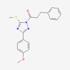 1-[3-(4-Methoxyphenyl)-5-methylsulfanyl-1,2,4-triazol-1-yl]-3-phenylpropan-1-one