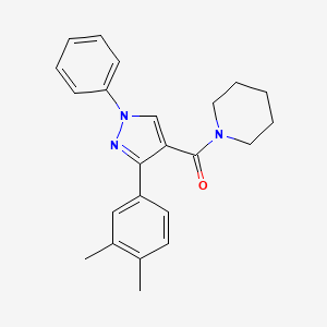 [3-(3,4-Dimethylphenyl)-1-phenylpyrazol-4-yl]-piperidin-1-ylmethanone