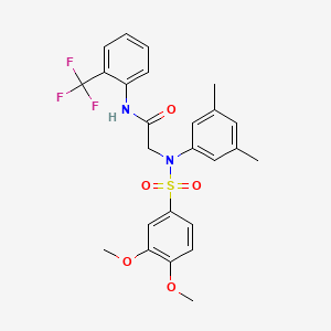 N~2~-[(3,4-dimethoxyphenyl)sulfonyl]-N~2~-(3,5-dimethylphenyl)-N-[2-(trifluoromethyl)phenyl]glycinamide