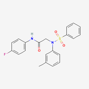 N~1~-(4-fluorophenyl)-N~2~-(3-methylphenyl)-N~2~-(phenylsulfonyl)glycinamide