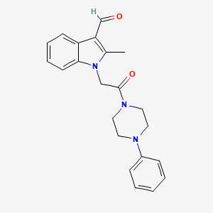 molecular formula C22H23N3O2 B3515191 2-methyl-1-[2-oxo-2-(4-phenyl-1-piperazinyl)ethyl]-1H-indole-3-carbaldehyde 