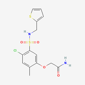 2-[4-Chloro-2-methyl-5-(thiophen-2-ylmethylsulfamoyl)phenoxy]acetamide